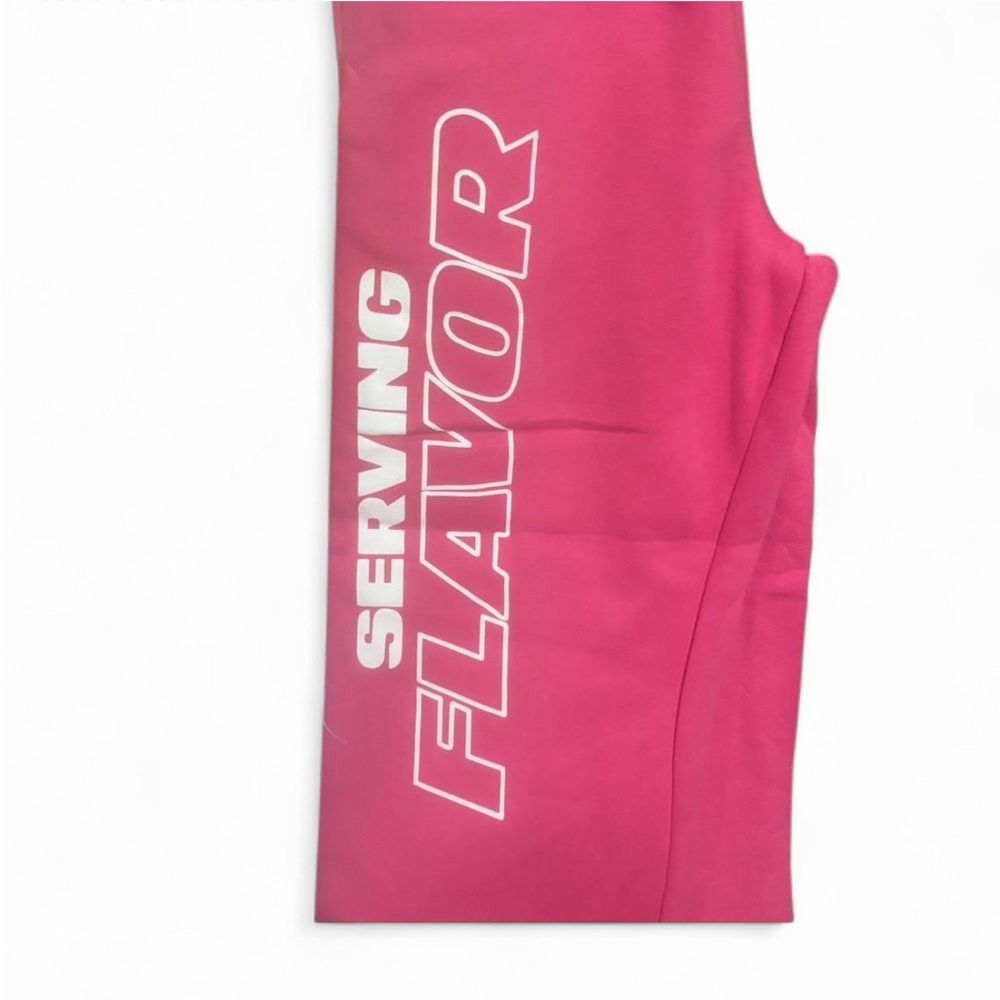 Pink poppie sweatpants with Smiley Face Graphic - Picture 2 of 4